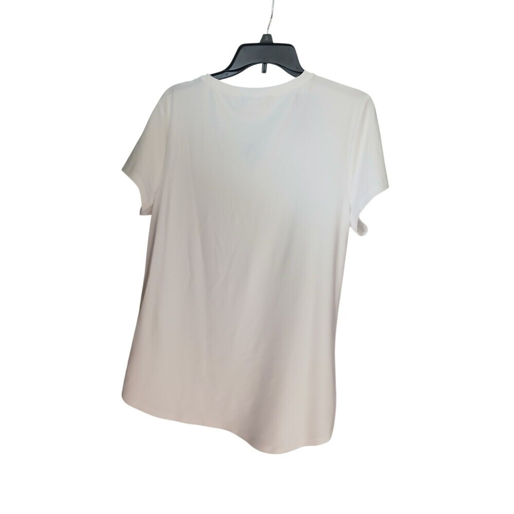 No Boundaries Women’s V-Neck T-Shirt Size XXL White Short Sleeve Basic Casual - Picture 3 of 4
